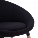 Krzesło do jadalni, czarne, tapicerowane tkaniną