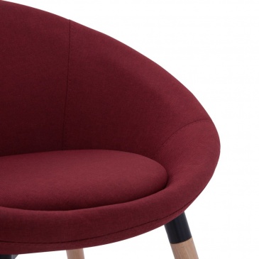 Krzesło do salonu czerwone wino tapicerowane tkaniną