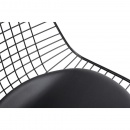 Krzesło DSR NET BLACK czarne - czarna poduszka