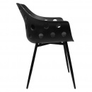Krzesło jason czarne - polipropylen, metal