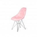 Krzesło King Bath Eames EPC DSR ekoskóra cukierkowy różowy