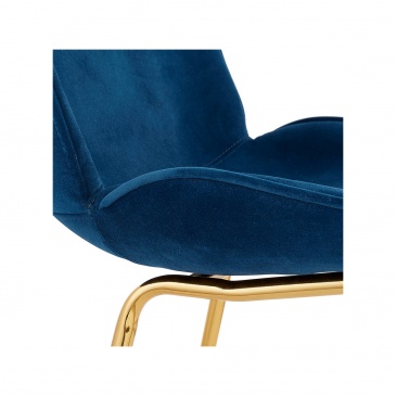 Krzesło Kokoon Design Agath ciemnoniebieskie nogi złote