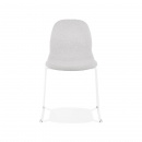 Krzesło Kokoon Design Silento jasnoszare nogi białe