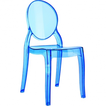 Krzesło D2 Mia niebieki transparentne