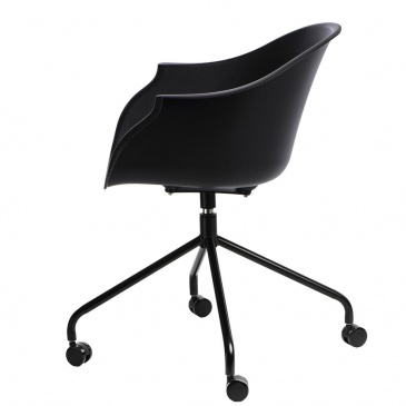 Krzesło biurowe na kółkach Roundy czarne