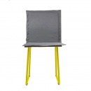 Krzesło na płozach Gie El Gont żółty/szary