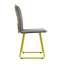 Krzesło na płozach Gie El Gont żółty/szary