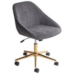 Krzesło obrotowe Obrotowy BARDSDALE Welur Ciemnoszary