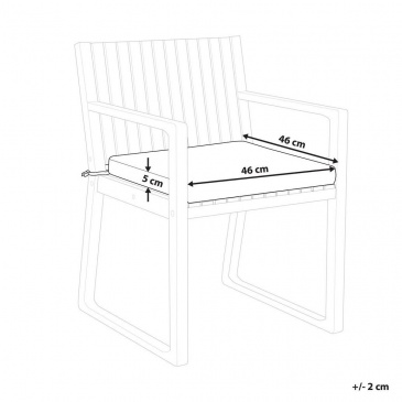 Krzesło ogrodowe drewniane z poduszką zieloną SASSARI