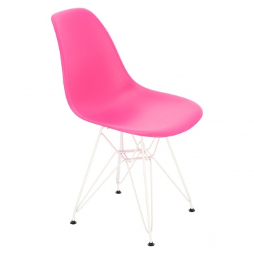Krzesło P016 PP White dark pink