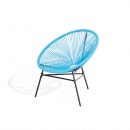 Krzesło rattanowe niebieskie Aprile