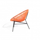 Krzesło rattanowe pomarańczowe Aprile