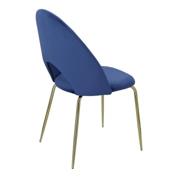 Krzesło Solie Velvet niebieskie/złote