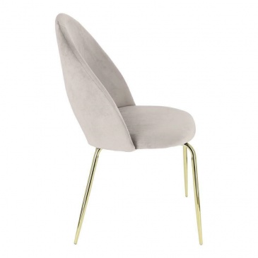 Krzesło Solie Velvet szare/złote