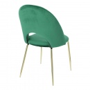 Krzesło Solie Velvet zielone/złote