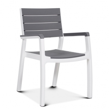 Krzesło sztaplowane Torino : Kolor - Biały - Jasny szary