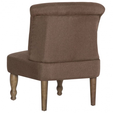 Krzesło w stylu francuskim brązowe materiałowe