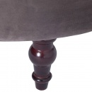 Krzesło z wysokim oparciem szare aksamitne