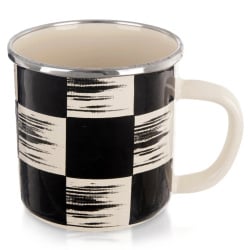 Kubek emaliowany szachownica 400 ml