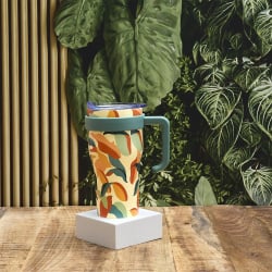Kubek termiczny Mini Miami Floral zielony uchwyt Kubek termiczny Mini Miami Floral zielony uchwyt