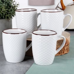 Kubki ceramiczne białe 400 ml 4 szt. Kubki ceramiczne białe 400 ml 4 szt.