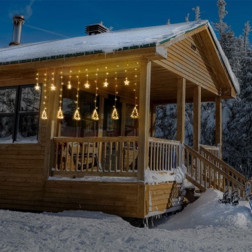 Kurtyna świetlna gwiazdy choinki świąteczna girlanda zewnętrzna na balkon taras dom 138 led 2,2 m