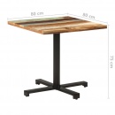 Kwadratowy stolik bistro, 80x80x75 cm, lite drewno z odzysku