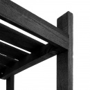 Kwietnik 3-poziomowy na doniczki drewniany czarny 108 cm