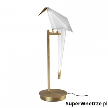 Lampa stołowa King Home Loro Table biało-złota