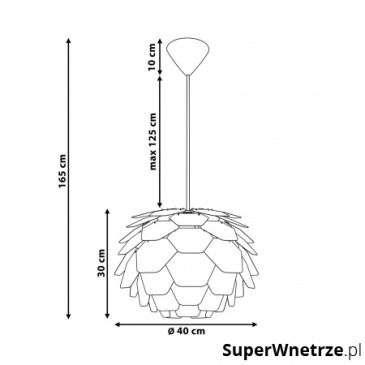 Lampa wisząca Provenzano mała czarna