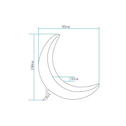 Lampa ogrodowa dekoracyjna księżyc moon xl led rgbw 16 kolorów 150 cm Lampa ogrodowa dekoracyjna księżyc moon xl led rgbw 16 kolorów 150 cm