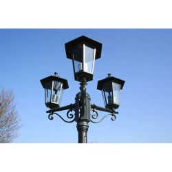 Lampa ogrodowa, stojąca Wilanów 215 cm ciemny zielony i czarny