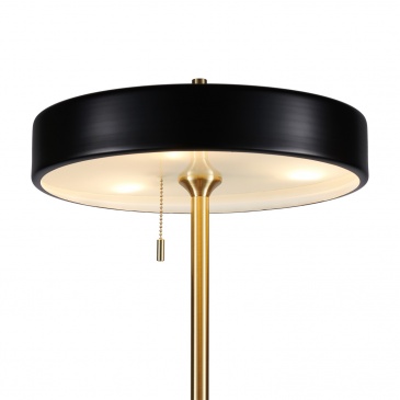 Lampa podłogowa artdeco czarno - złota 162 cm