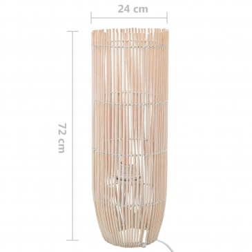 Lampa podłogowa, wiklina, biała, 72 cm, E27