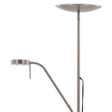 Lampa stojąca, 16 W, srebrna, 180 cm