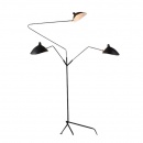 Lampa stojąca CRANE-3F czarna 210 cm