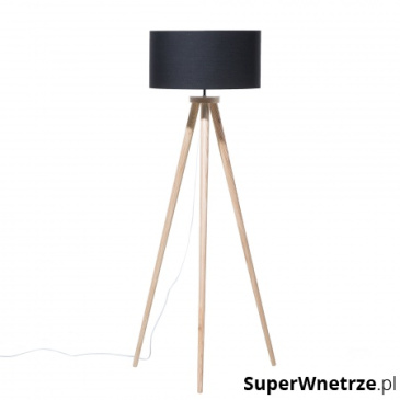 Lampa stojąca czarna 140 cm biały kabel Ottaviano BLmeble