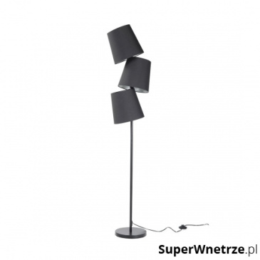 Lampa stojąca - podłogowa w kolorze czarnym - oświetlenie - RIO Domenico