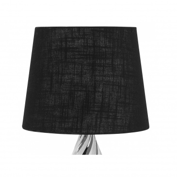 Lampa stołowa czarna/srebrna 65 cm VISELA
