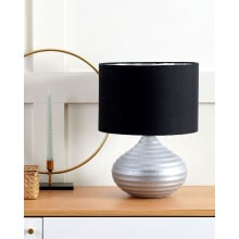 Lampa stołowa kuban ceramika srebrny