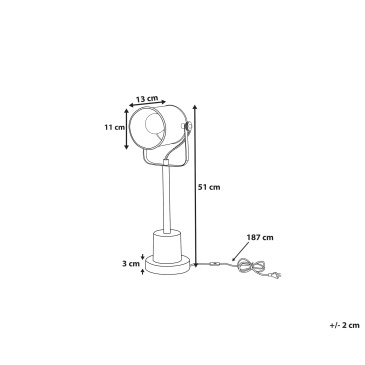 Lampa biurkowa niklowa 51 cm KISHON