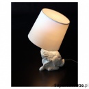 Lampa stołowa 52x30cm King Home Rabbit Up biała