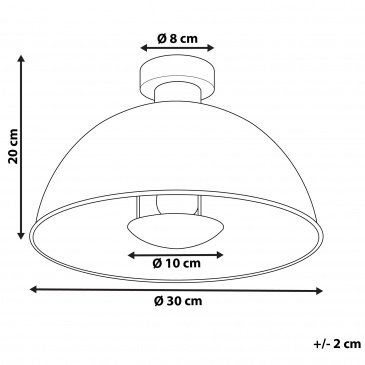 Lampa sufitowa metalowa czarna THAMES