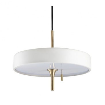 Lampa wisząca ARTDECO biało - złota 35 cm