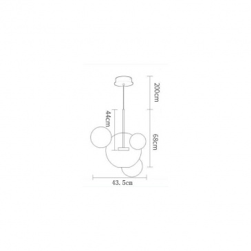 Lampa wisząca BUBBLES 3+1 LED złota 3000K