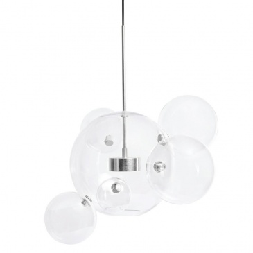 Lampa wisząca CAPRI 6 chrom - LED, aluminium, szkło