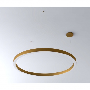 Lampa wisząca circle 100 led mosiądz szczotkowany 100 cm