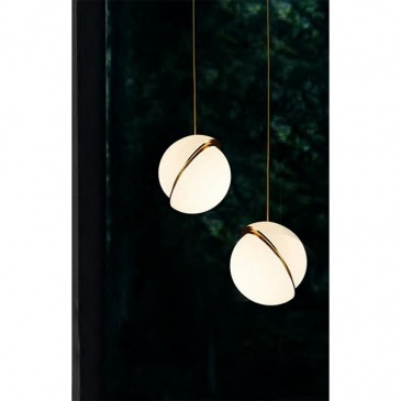 Lampa wisząca GLOBE 38 złota - LED, akryl, metal