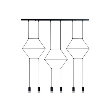 Lampa wisząca LINEA-6 LONG czarna 100 cm