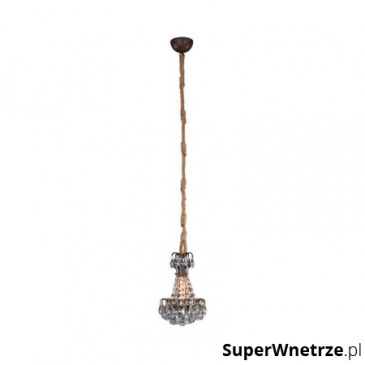 Lampa wisząca Sofia 24x24x190 cm Miloo Home Alumbrado brązowa